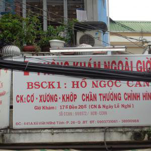 Phòng khám Chấn thương chỉnh hình - BS.CKI. Hồ Ngọc Cẩn