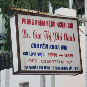 Phòng khám Nhi khoa - BS. Cao Thị Phi Oanh