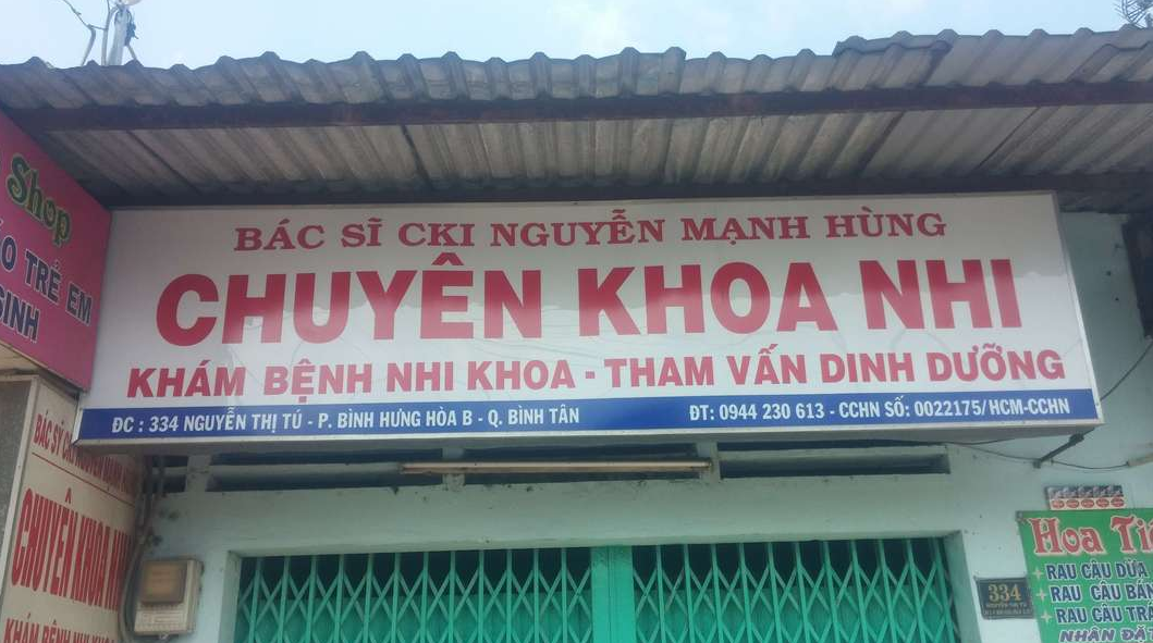 Phòng khám Nhi khoa & Dinh dưỡng - BS.CKI. Nguyễn Mạnh Hùng