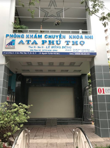 Phòng khám Nhi khoa ATA Phú Thọ - ThS.BS. Lê Hồng Dũng