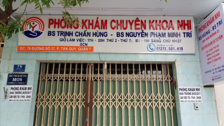 Phòng khám Nhi Quận 7 - BS. Trịnh Chấn Hùng & BS. Nguyễn Phạm Minh Trí