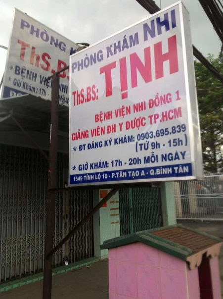 Phòng khám Nhi khoa - ThS.BS. Nguyễn Thu Tịnh