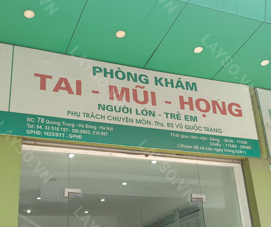 Phòng khám Tai Mũi Họng - ThS. BS. Vũ Quốc Trang