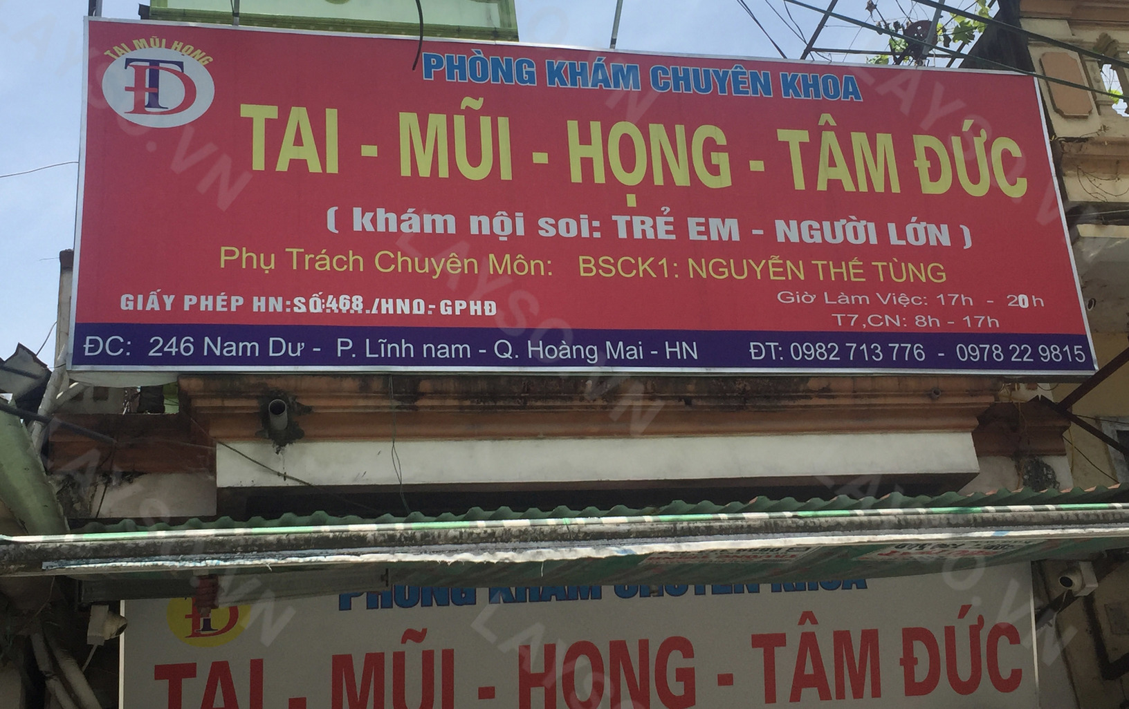Phòng khám chuyên khoa Tai Mũi Họng - BS.CKI. Nguyễn Thế Tùng