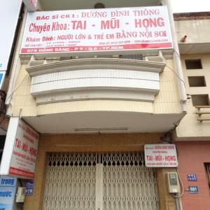 Phòng khám Tai mũi họng - BS.CKI. Dương Đình Thông