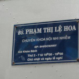 Phòng khám Nhi khoa - BS. Phạm Thị Lệ Hoa