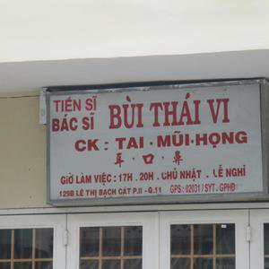 Phòng Khám Tai Mũi Họng - TS.BS. Bùi Thái Vi
